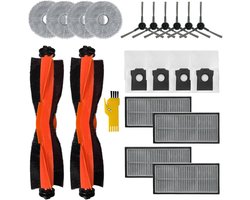 Geschikt voor Toepasbare accessoireset voor dreame L10s Pro Ultra Heat X30 Ultra Robotstofzuiger Vervangende onderdelen 20 verpakkingen 2 hoofdborstels, 4 filters, 6 zijborstels, 4 dweilen, 4 stofzakken