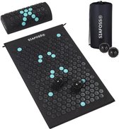 SiaFoss Spijkermat met Kussen 2 Triggerpointballen – Turquoise – Acupressuurmat voor Stress, Pijnverlichting & Slaap – Inclusief Handleiding – 2 jaar Garantie
