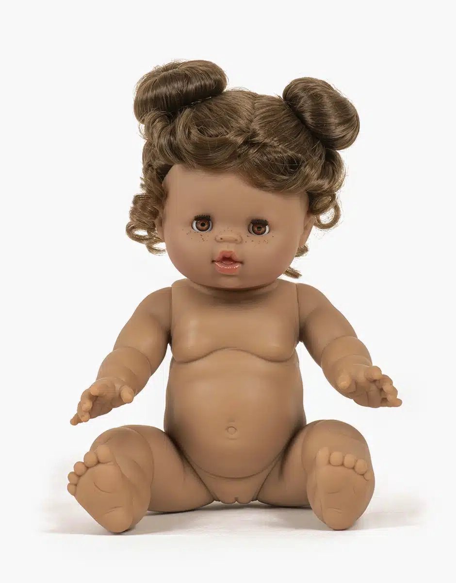 Minikane babypop met slaapoogjes madeleine - 34 cm