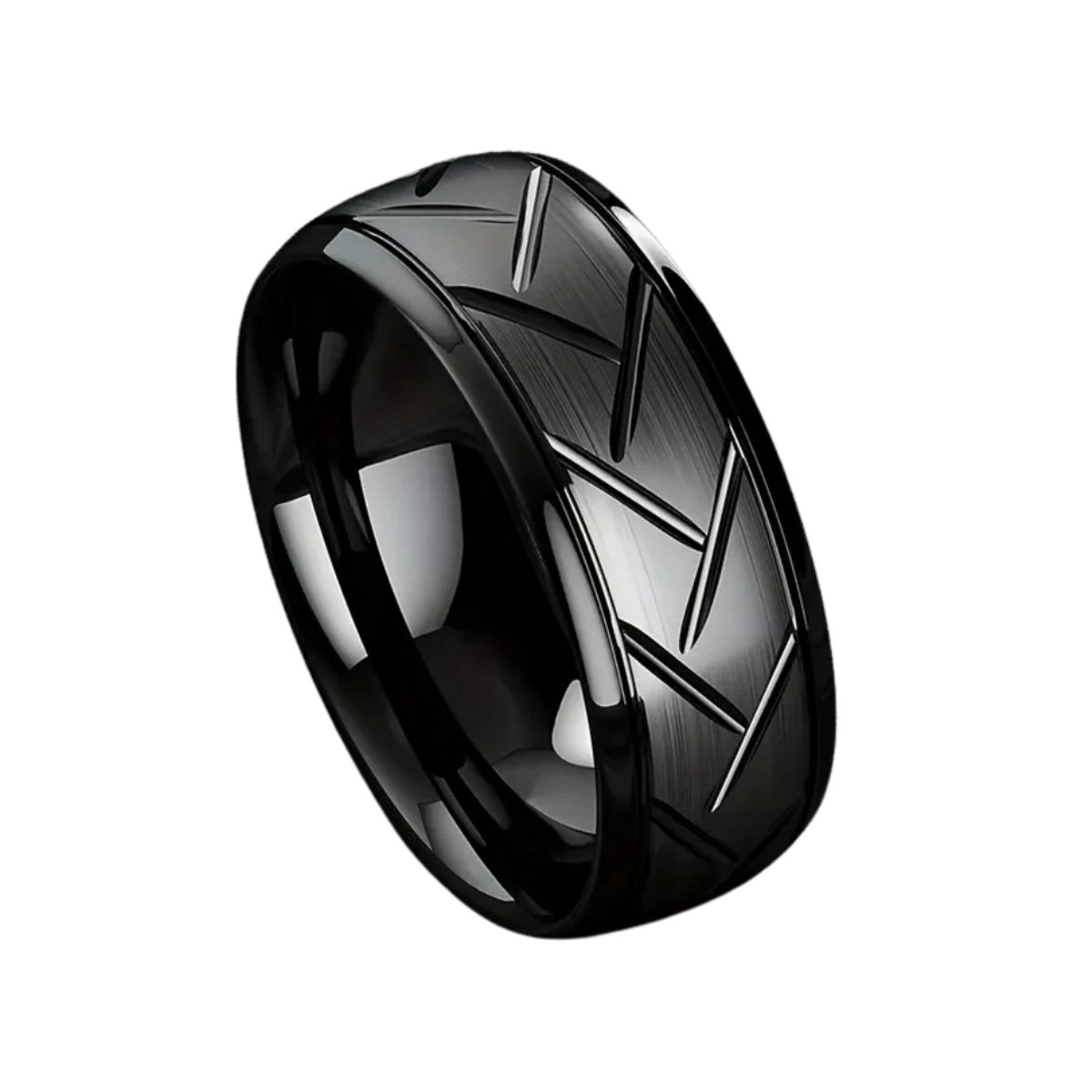 Nivard Ring - Ringen - Dames - Heren - Zwart 1.7cm Diameter