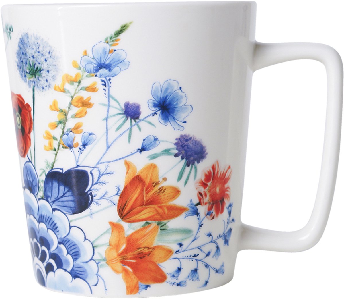 Heinen Delfts Blauw Theemok Wildbloemen Bloemen Oase 300ml