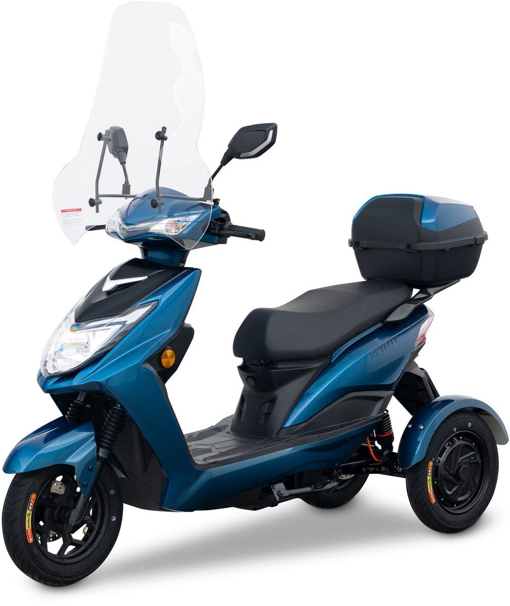 Retelli Conforto - scootmobiel - blauw - actieradius 75 kilometer - 72v/35ah - inclusief rijklaar maken & bezorging - zonder helmplicht & rijbewijsplicht rijden