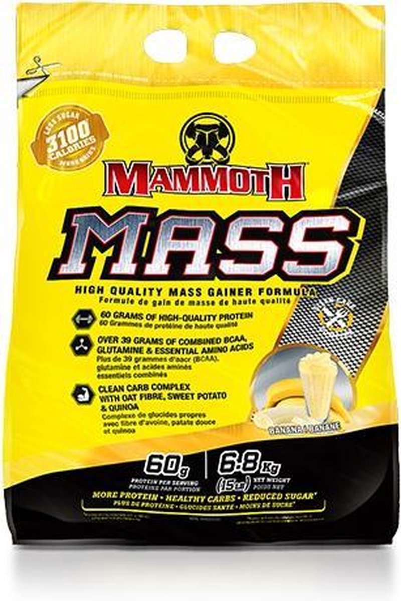 Goedkoopste Interactive Nutrition Mammoth Mass 2500 - Banaan - Weight Gainer / Mass Gainer - 6800 gram (21 shakes