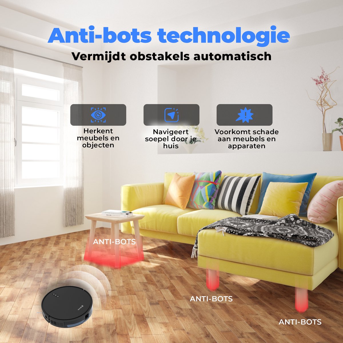 Afbeelding 2 van Denver Robotstofzuiger met Laadstation - Smartphone TUYA App - Geschikt voor Huisdierharen - RVC115