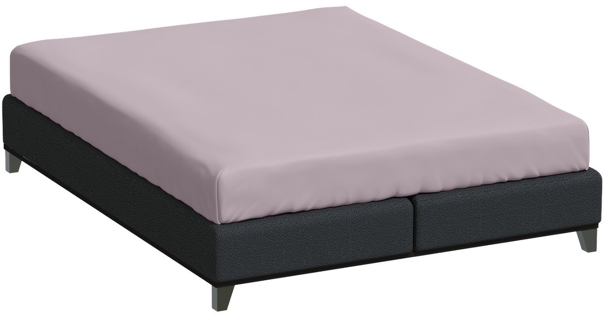 Bella Donna Tweepersoons Hoeslaken Jersey - roze-0566 140/200-160/220