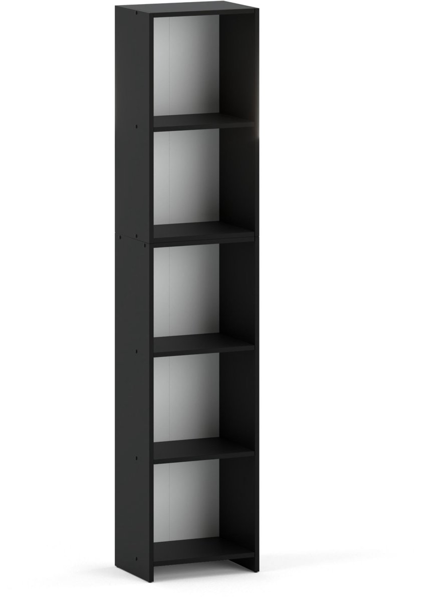 StivMeble Kantoorboekenkast Zwart 40 CM 5 Planken Speelgoedkolom Voor Woonkamer
