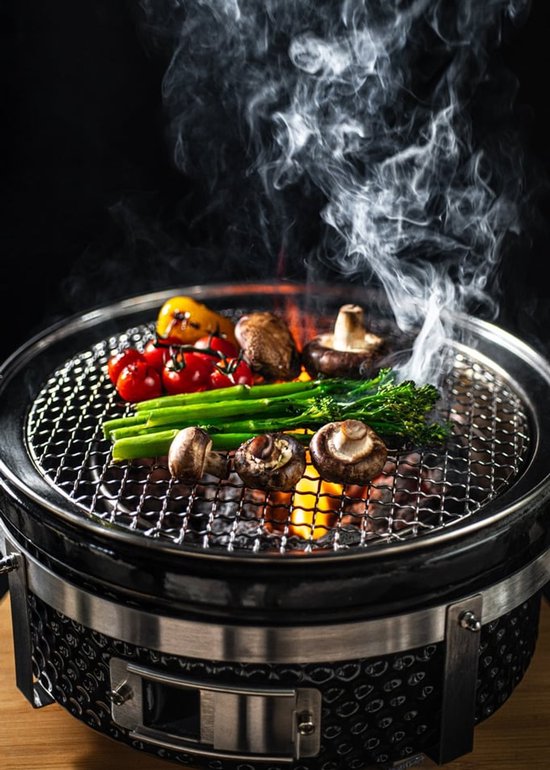 Burnit Hibachi Grill Rond - BBQ - Ronde Shichirin - Teppanyaki - Hibachi - Tafel Grill - ø 30cm van Burnit — afbeelding 3