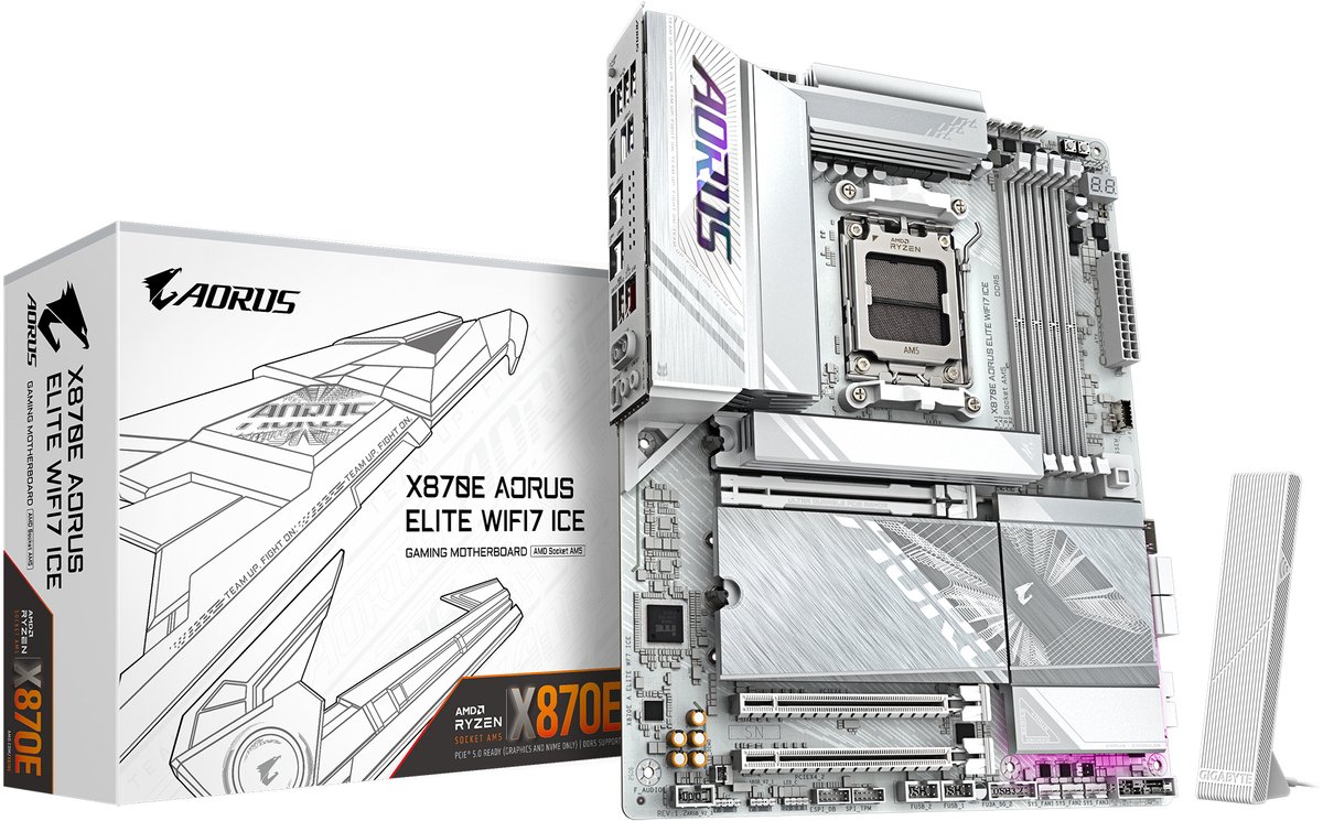 GIGABYTE X870E AORUS ELITE WIFI7 ICE AMD X870E Socket AM5 ATX