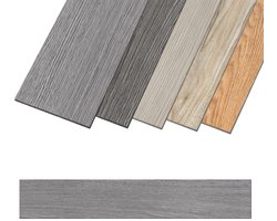 PVC laminaat zelfklevend set (18 Stuks, 2,51m²) Waterdicht & Anti - Ritsel voor Keuken, Woonkamer en Balkon, Hellgrau eik