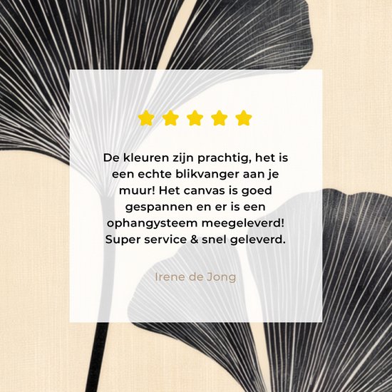 Tableau sur toile 120x80 cm - Décoration murale exclusive Feuilles - Minimaliste - Zwart - Décoration murale salon - Décoration chambre - Accessoires chambre - Peintures sur toile