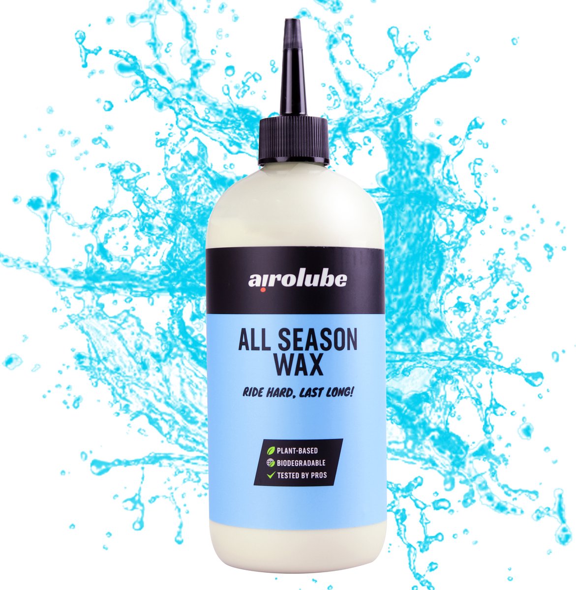 Airolube All Season Wax - Natuurlijke kettingwax voor natte en droge weersomstandigheden - Biologisch Afbreekbaar alternatief voor Squirt Lube - Chain Wax - Chain Lube - Smeermiddel voor Fietsketting - 500ml