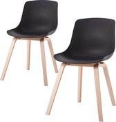 Juliet eetkamerstoelen set van 2 ZWART