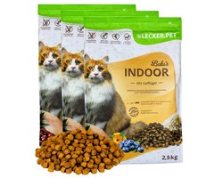 7,5 kg Lecker.Pet® Balu's Indoor Geflügel Katzenfutter Trockenfutter Vollnahrung
