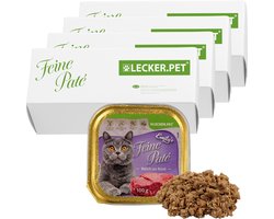 68 x 100 g Lecker.Pet® Emily's Feine Paté Rijk aan Rund Nat Kattenvoer Complete voeding