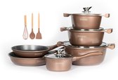 Bol.com Royalty Line® BS1010 Pannenset Inductie - 13 Delige Pannensets - Pan Met Antiaanbaklaag - PFOA & PTFE Vrij - Pannen Voor... aanbieding