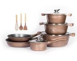 Royalty Line® BS1010 Pannenset Inductie - 13 Delige Pannensets - Kookpotten Met Antiaanbaklaag -…