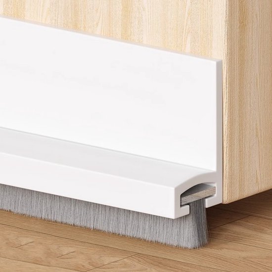 Handson tochtstrip flexibele borstel zelfklevend PVC wit 93 cm kopen? Tochtwering