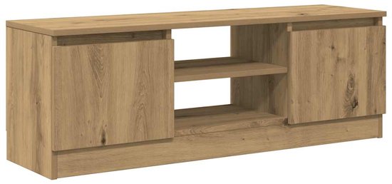Tv-meubel 102x30x36 cm bewerkt hout oud houtkleurig