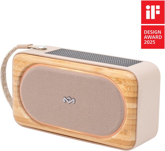 House of Marley Roots Solar Bluetooth speaker draadloos waterdicht met zonnepaneel, 19 uur batterij, flessenopener, duurzaam