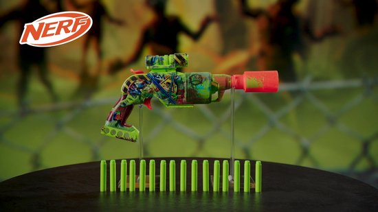 NERF Zombie Driller - Blaster, 16 Nerf Elite-darts
