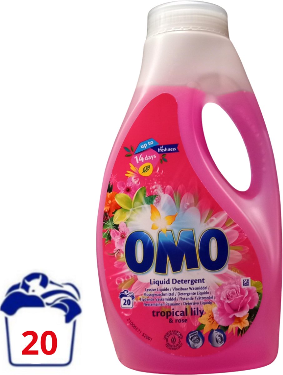 Omo Vloeibaar Wasmiddel Tropical - 1 L (20 wasbeurten)