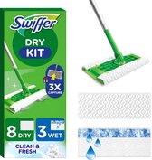 Essuie-tout Swiffer avec 8 lingettes anti-poussière rechargeables et 3 lingettes anti-poussière humides - Starterkit