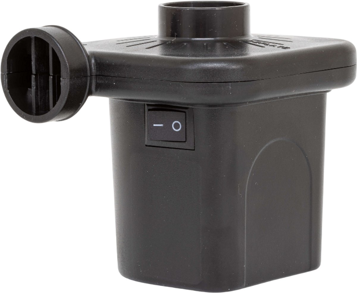 Happy Rhino - Pomp Electrisch Combi 12V 230V - Zwart - Elektrische Luchtpomp - ABS - 10.5 x 8.5 x 9 cm