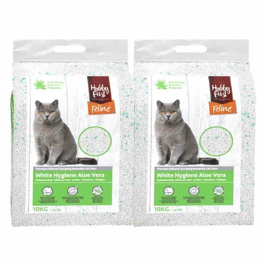 HobbyFirst Feline White Hygiëne Aloe Vera - 2 x 12 liter - Voordeelverpakking