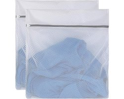 Waszakjes met ritsWaszak- 60 x 60 cm - Honingraat wasnet - Extra Grote Waszak voor Machine - Anti-Vervorming Netje - Herbruikbaar & Duurzaam