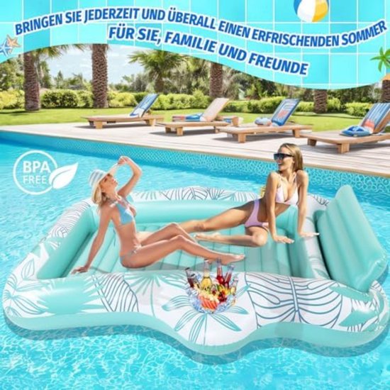 Tanning Pool Bed - Luchtbed Zwembad Opblaasbaar van Merkloos — afbeelding 4