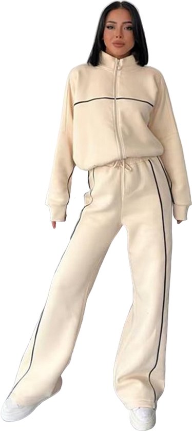 Dames Set Designer - Huispak - Vest en Broek - Trendy - Mode - Zomer - Wit