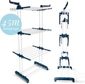 Wasrek avec plateaux de séchage supplémentaires - Étendoir à linge - Tour de séchage - Wasrek pliable - Étendoir à linge pliable - Wasrek sur pied - Tour de lavage