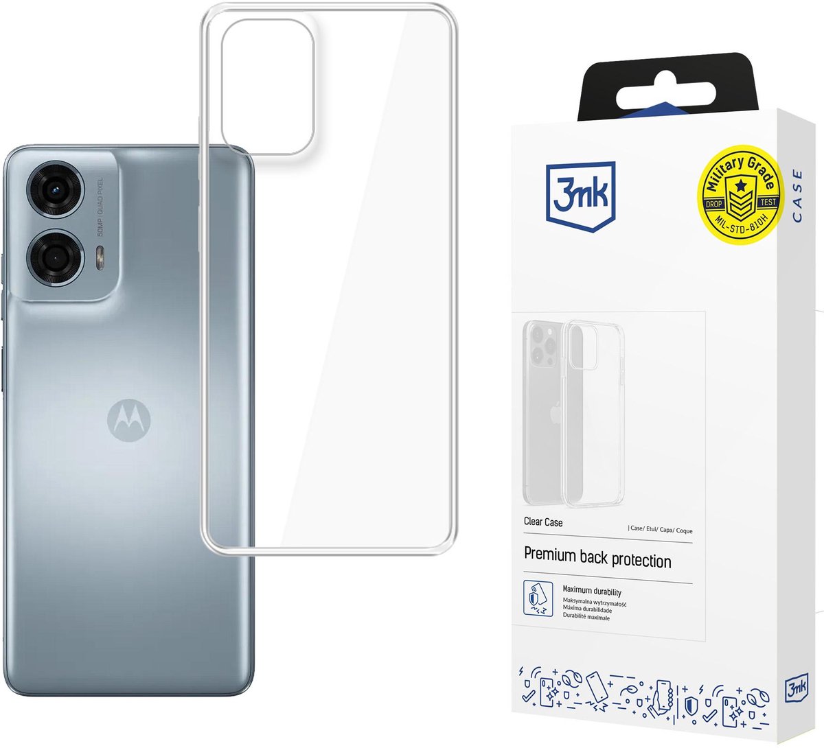 Telefoonhoesjes Motorola Moto E14/G04/G24 Power/G24 4G - 3mk Clear Case