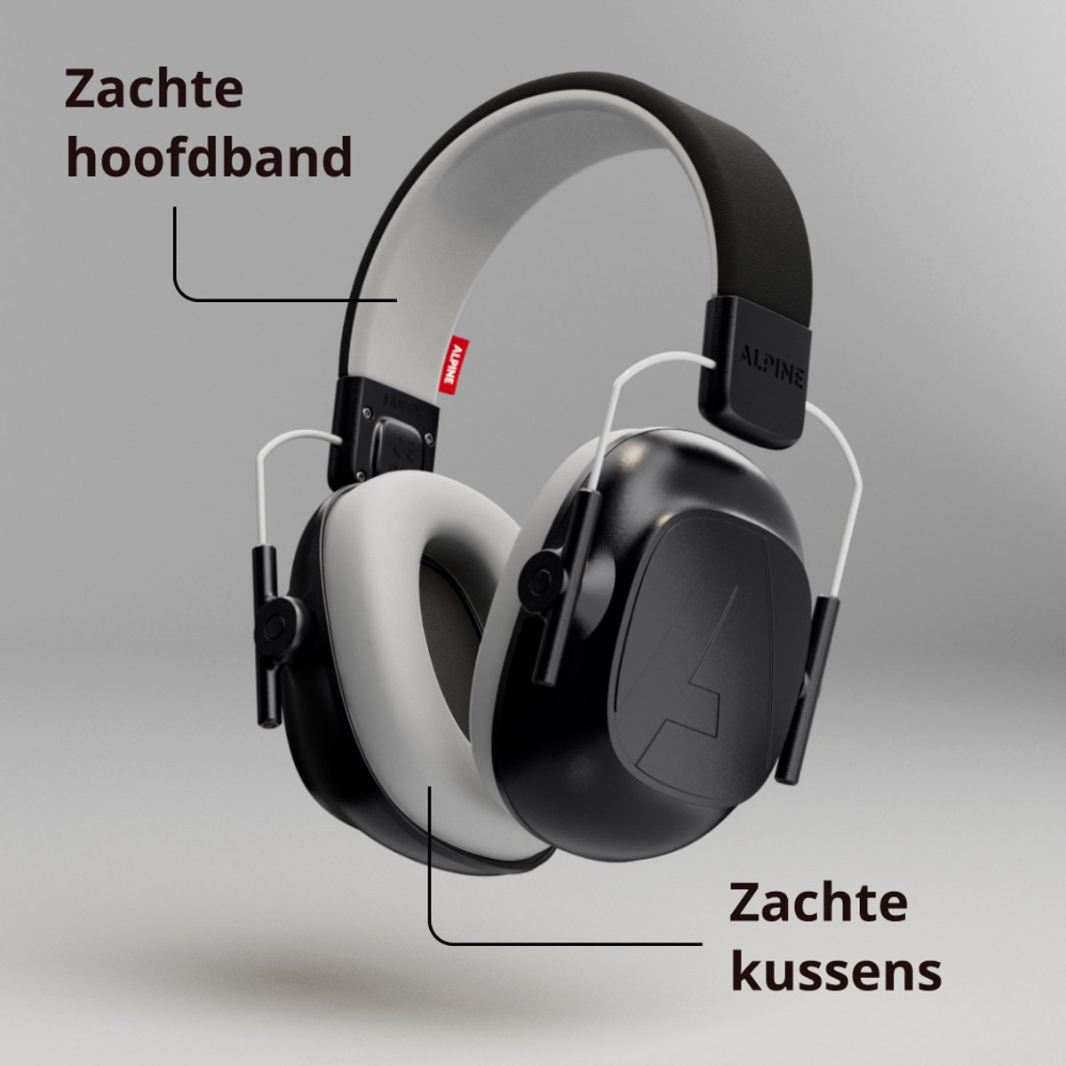 Alpine Muffy Kids Gehoorbescherming Kinderen 25 dB (5–16 Jaar) - Verstelbare Oorkappen voor Focus, School & Evenementen - Comfortabele & Opvouwbare Oorbeschermers - Zwart – foto 3
