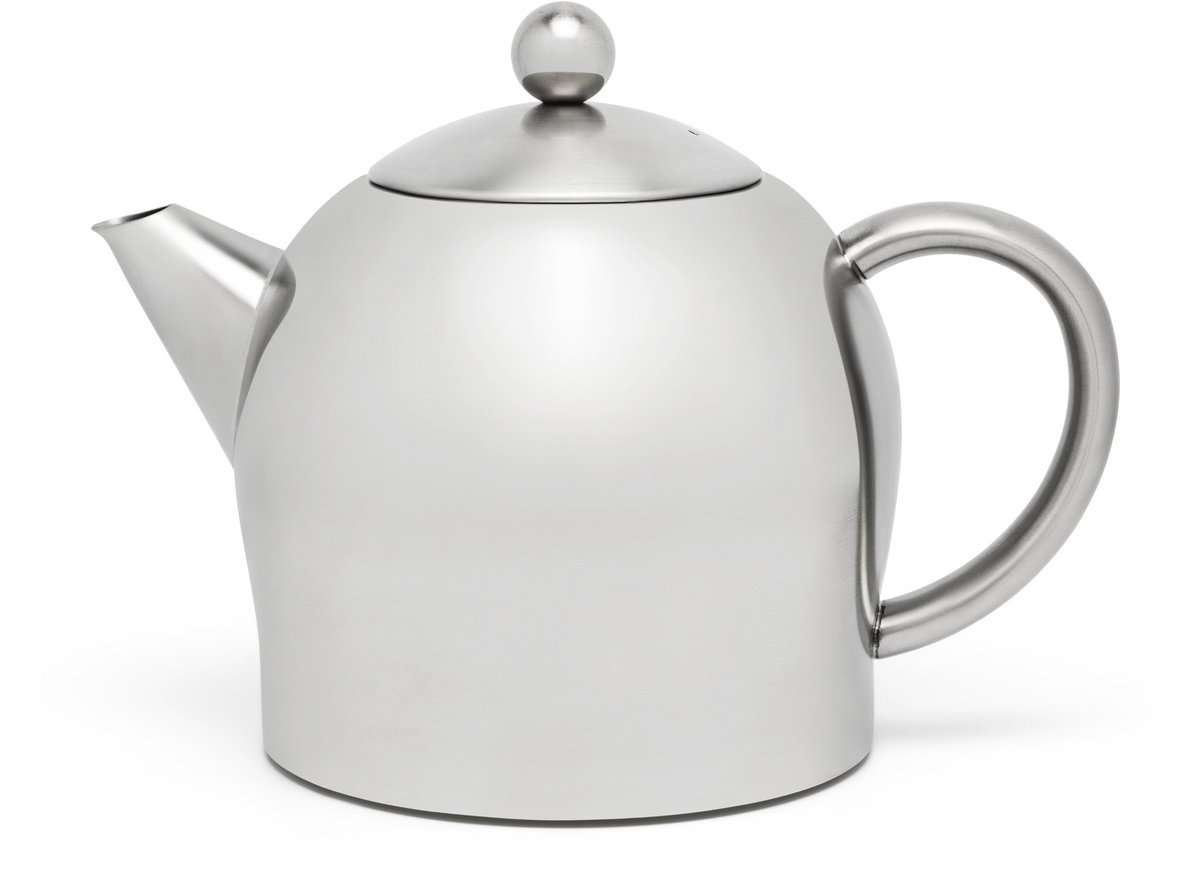 Bol.com Bredemeijer - Theepot dubbelwandig Minuet Santhee - 0,5 liter - RVS - Mat aanbieding