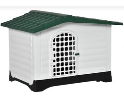 Topmast Hondenhok kunststof Rooftop - Hondenhok voor buiten - Medium - weersbestendig 68,9 x 91,4 x 66,0 cm