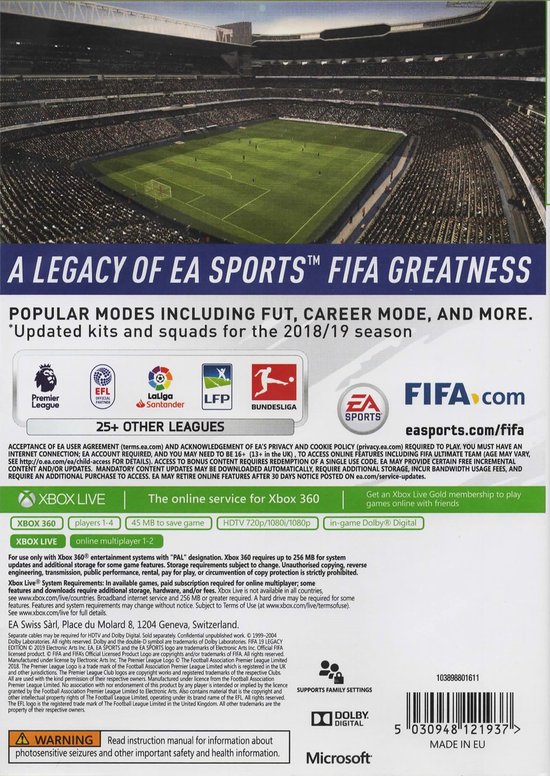 FIFA 19 Legacy Edition Xbox 360 Games bol
