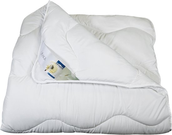 DormiGood - 100% dons - Hoogwaardig donsdekbed 200x200 cm voor in de lente/ herfst - Overgangsdekbed 200 x 200 - Warm donsdekbed voor in de lente en herfst - Inlegwerk van katoen
