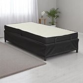 Plooibed / Vouwbed - Hotel - 90x200 - Zwart - 15cm dik pocketvering matras - incl. Beschermhoes - Dagelijks te gebruiken