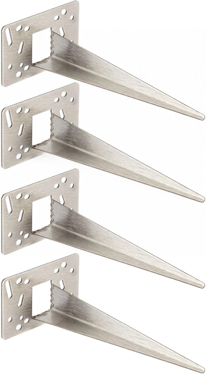 Novatool 4 x tuinpennen 10 x 6 x 18 cm roestvrij staal professionele grondpennen voor lampen grondhuls grondanker tuinpen tuinpennen tuinaccessoires stopcontactzuilen tuinlamp grondpen