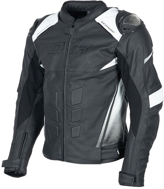 MOTOBLOUZ Motorjas RANDY AIR Mannen| Zomer|Zwart/Wit M CE-gekeurd