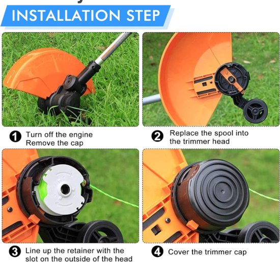 3 stuks - Kabeldoppen - Accessoires voor grasmaaiers - Voor WORX grasmaaiers - Zwart - Worx grasmaaieraccessoires WA0014/WA0037 Vervangende kabeldoppen - Kabeldoppen voor grasmaaiers — afbeelding 5