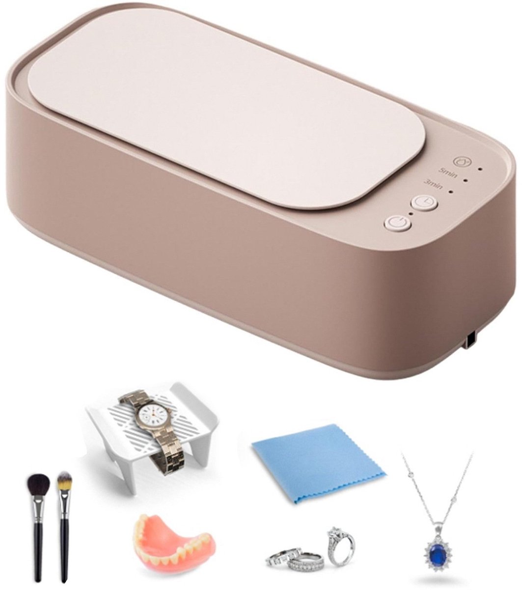 Ultrasone Brilreiniger Machine - Multifunctionele Reinigingsapparaat voor Brillen, Sieraden & Mondkapjes - Snel & Dieptereiniging