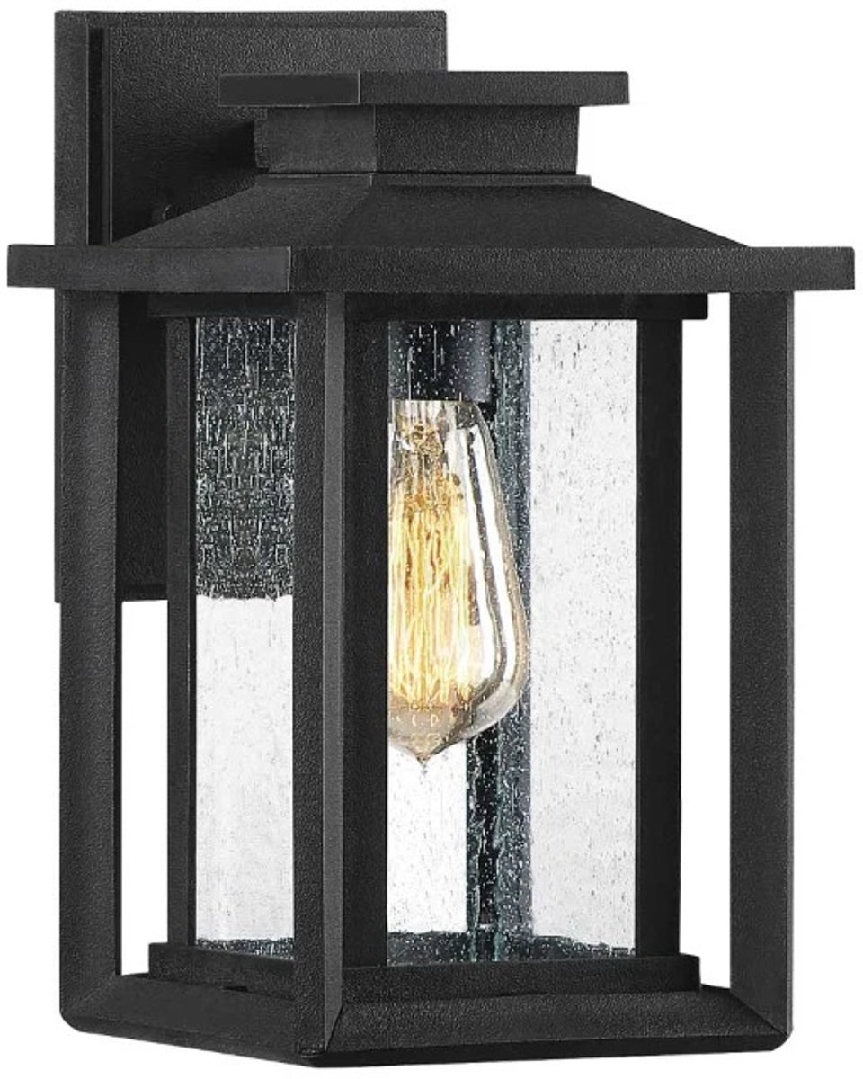 Quoizel LED Wand Buitenlamp Wakefield | 1X E27 Max 60W | IP44 | Dimbaar | Earth Black