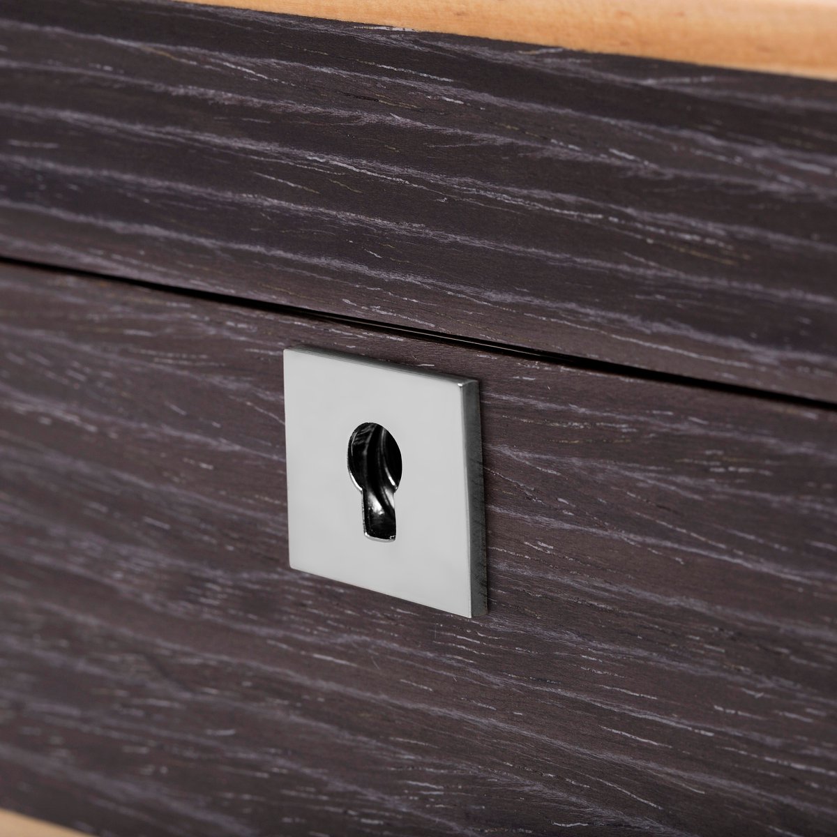 Grijze Strakke Walnoten Houten Horloge Box - 5 Horloges
