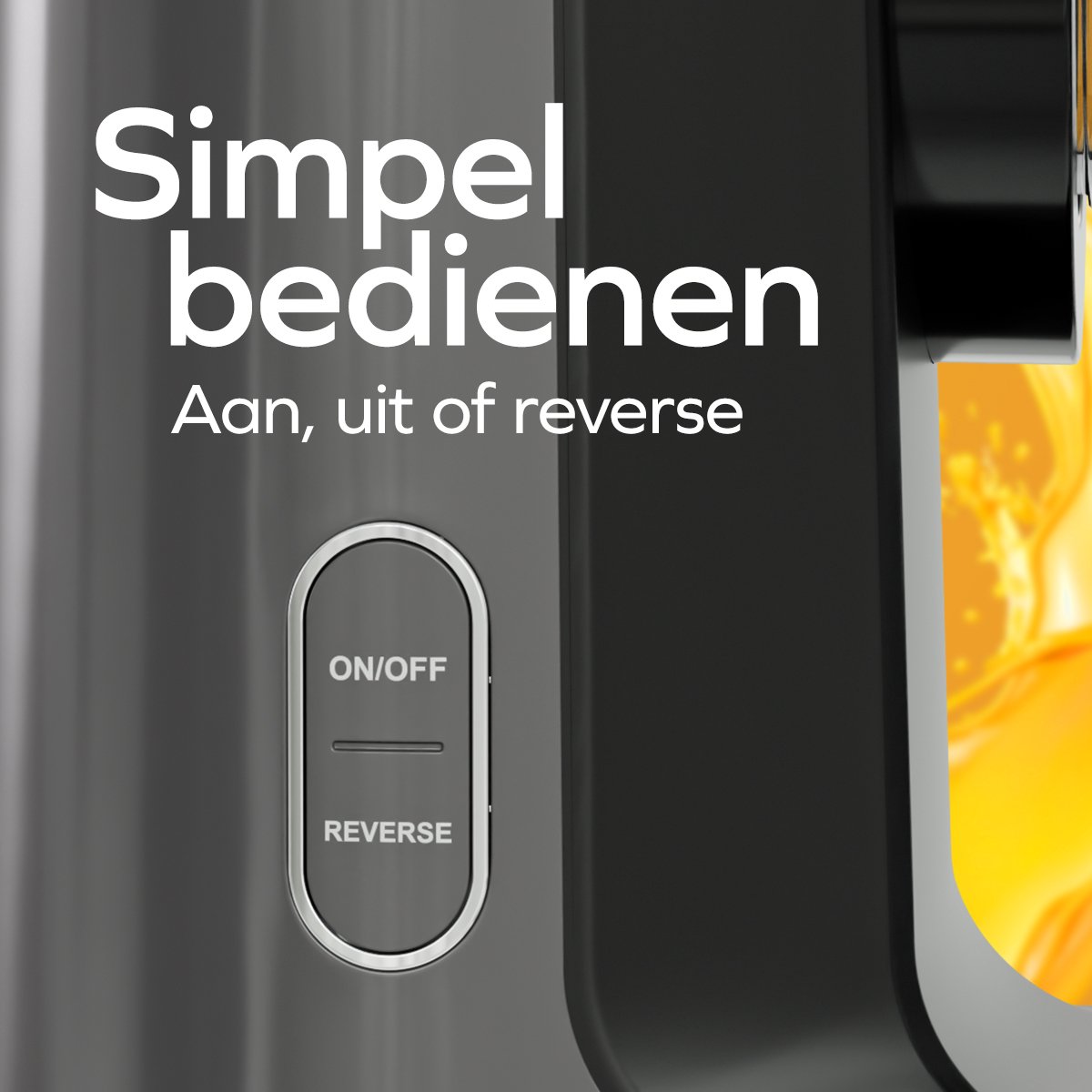 KitchenBrothers Slowjuicer - Sapcentrifuge - Juicer - Groenten en Fruitpers - 43 mm en 60 mm invoer - 400 ml - Grijs thumbnail 6