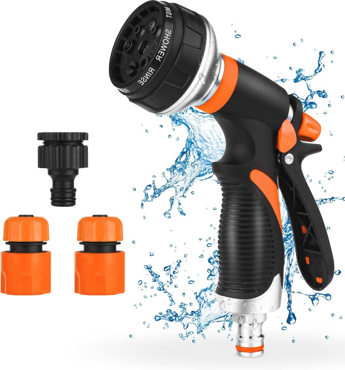 Multifunctionele Tuinsproeier met 8 Sproeimodi - Ergonomisch en Waterbesparend Spuitpistool