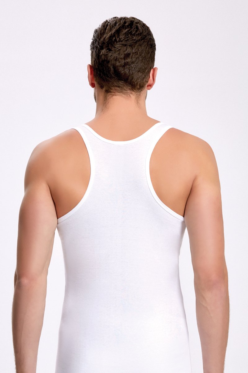 2 Pack ilke® Heren Halterhemd - 100% Hoogwaardige Katoen-Wit-2XL