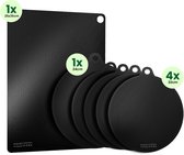 MoreCore Inductie Beschermer - Hittebestendig tot 280 ºC - Inductie Matjes Rond - Inductiebeschermer - Onderzetters Pannen - Panbeschermers - Afdekplaat voor Kookplaat - Inductie Mat - Inductie Afdekplaat - Geschikt voor Booster Functie - 6 Stuks