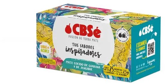 CBSé Cocido Mix Inspiration verpakking met tropische bladeren en bloemen, met 'Tus Sabores Inspiradores' in het midden.